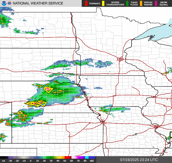 Weather radar map
